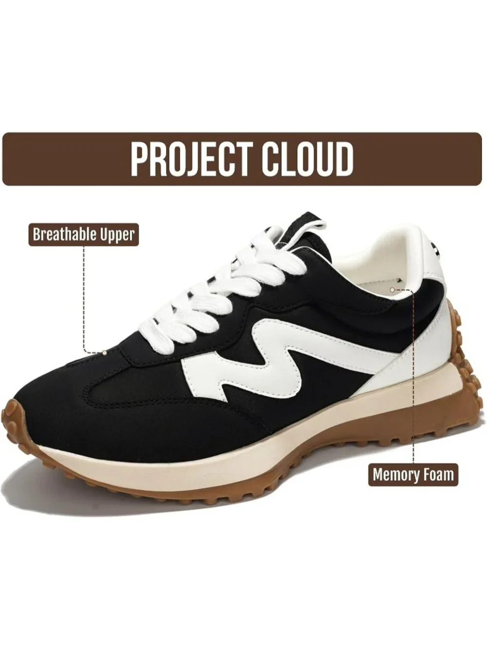 Women's Black Lightweight Non Slip Mesh Breathable Casual Canvas Sneakers